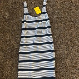 Blue and White Striped Dress